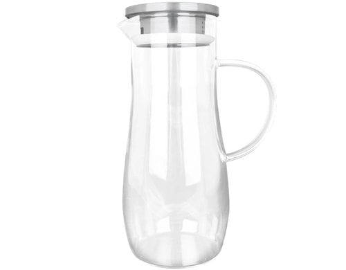 Alpina Wasserkaraffe mit Griff, 1.4 Liter 10.5x24 cm (DxH), Glas, Metall, 445 gr