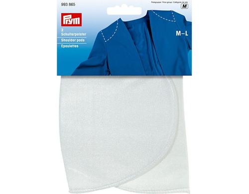 Prym Schulterpolster, Halbmond, weiss Grösse M und L, Karte 2 Stk.