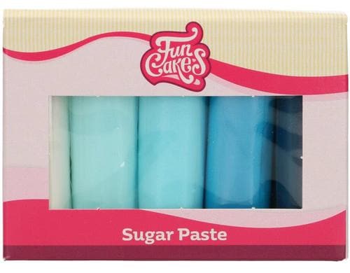 FunCakes Fondant Blau Töne 5 Rollen (500g)