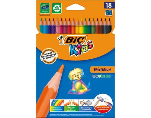 Bic Kids Farbstifte Evolution Ecolutions 18er Pack