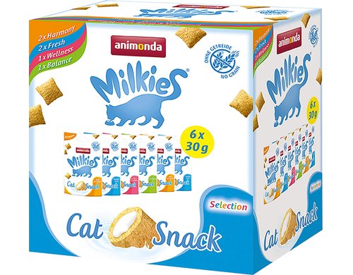 Animonda Cat Snack Milkies Selection 6x30g Knusperkissen