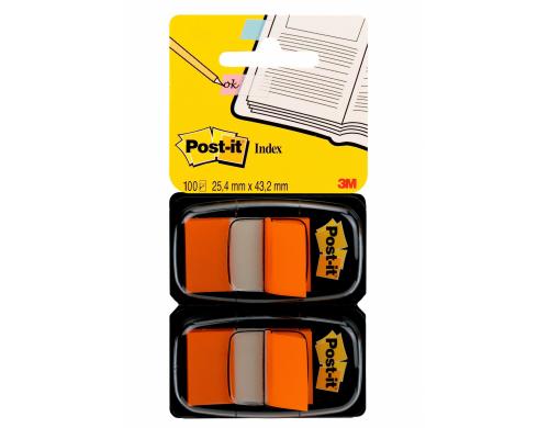 3M Post-it Index 680-OE2 orange 2 x 50 Streifen à 25.4 x 43.2 mm