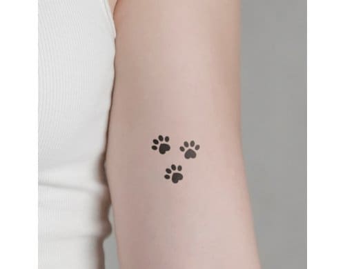 minink Tattoo Hundepfoten Grösse: S (2.5 cm x 2.7 cm)
