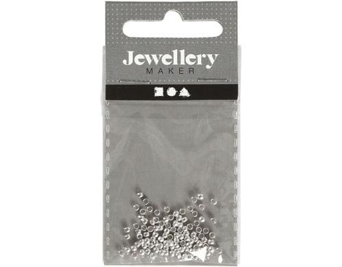 Creativ Company Quetschperlen silber, 2 mm, 100 Stück