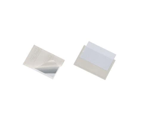 Durable Pocketfix Visitenkartenhüllen selbstklebend, oben offen, 57x90mm, 100 Stk