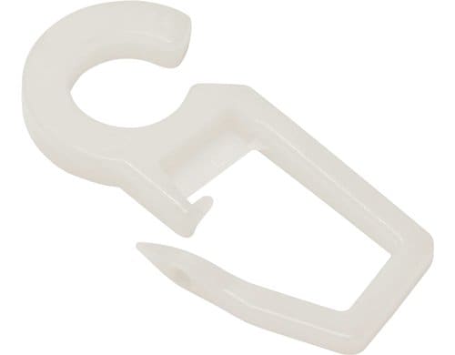 Gardinia Faltenlegehaken, 10 Stück,Weiss für Gardinenringe Öse D: 10 mm