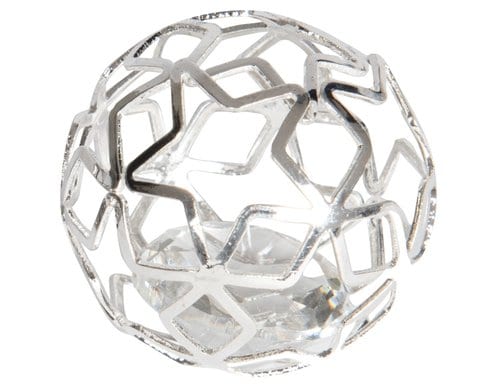 Ambiance Ball aus Sternen, Silber 6 Stück, Metall, Glas