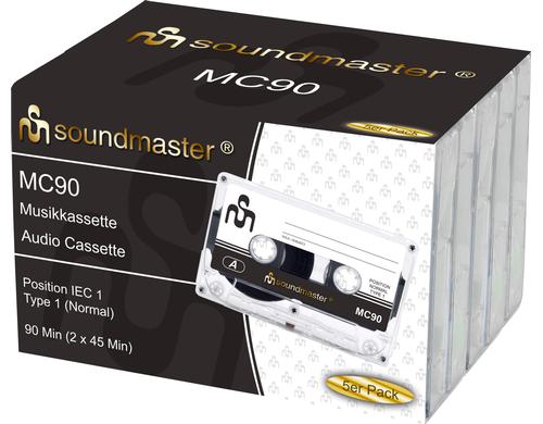 Audio-Cassette Soundmasterl C-90 5er Pack