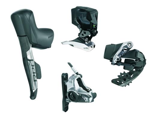 SRAM Red eTap AXS 2X D1 HRD Shifters, Schltwerk, Umwerfer, Ladekabel