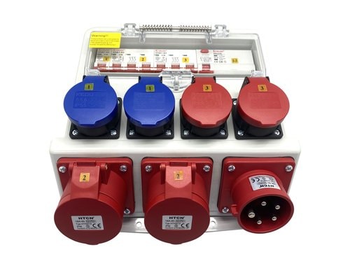 Schöneberger Baustromverteiler 16A mit FI 2xCEE16/5 | 2xT23 | 2xT25