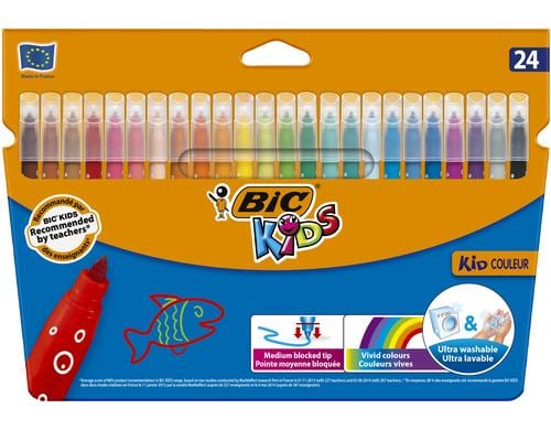 Bic Kids Fasermaler Kid Couleur Set 24 Farben