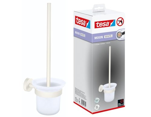 tesa WC-Bürsten-Set MOON WHITE Serie ohne Bohren, weiss