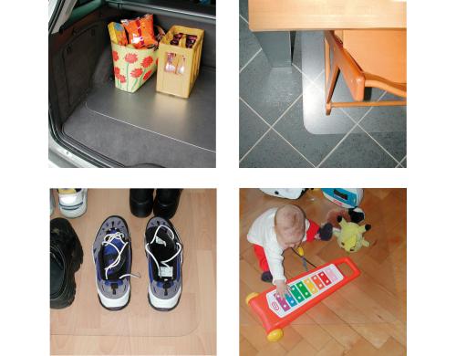 Floorsafe Bodenschutzmatten für alle Böden 60 x 80 cm, PET