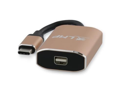 LMP USB-C 3.1 zu Mini-Displayport Adapter Aluminium Gehäuse, Goldfarben, 4K@60hz