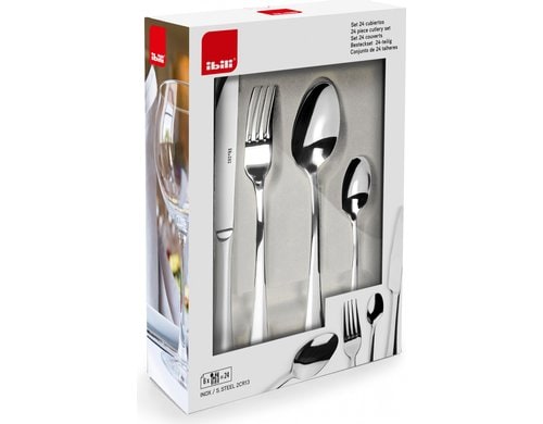 Ibili Besteckset 24-teilig aus Edelstahl Cubiertos