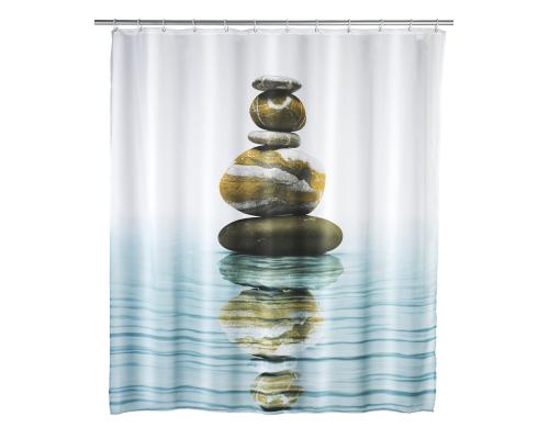 Wenko Duschvorhang Meditation Länge 200cm, Breite 180cm, Polyester