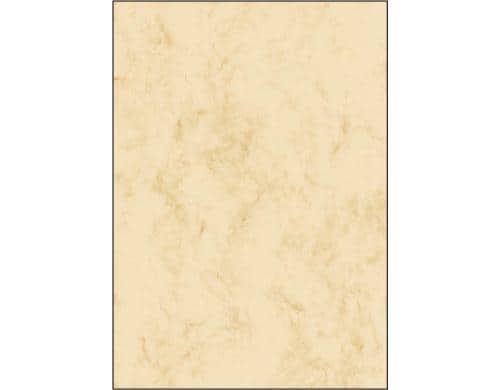 Sigel Marmor-Papier beige beidseitig A4 Feinpapier (Ink/Laser/Copy), 90g, 25 Blatt