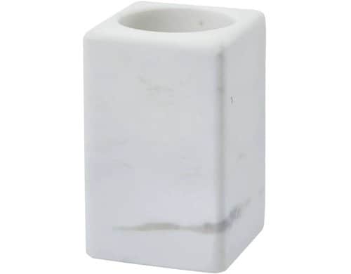 Aquanova Zahnputzbecher Hammam, Naturstein 7x7x10.5 cm, Metall, Naturstein