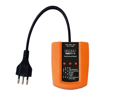 Elbro Steckdosenprüfgerät für Typ 12,13,23 ohne Bat.