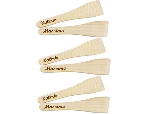 Kadastar Raclettespachtel 6er Set personali Buche, FSC, Deutschland