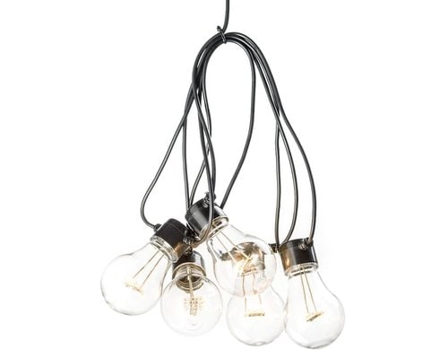 Konstsmide LED Party Lichterkette klar 10x LED Bernstein-Dioden, IP55-Stecker