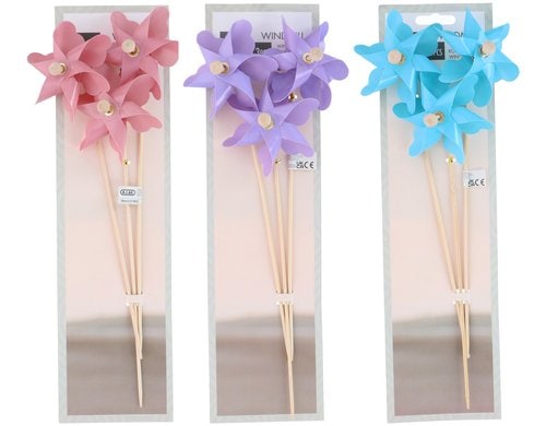 Arti Casa Windrad 3er Set, assortiert 9x28 cm (DxH)