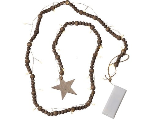 Star Trading Lichterkette Beady IP20, Warmweiss, 30 LEDs, 150cm