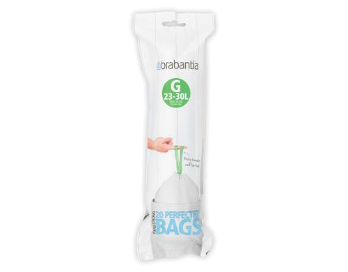 Brabantia PerfectFit Kehrichtsack 20 Stück pro Rolle, Grösse G, 30 Liter