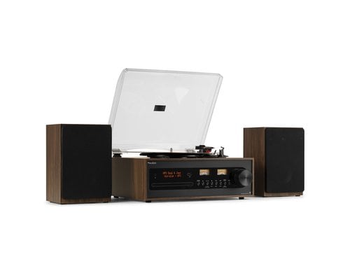 Audizio Boston Plattenspieler Speaker, CD, DAB+, Stereo