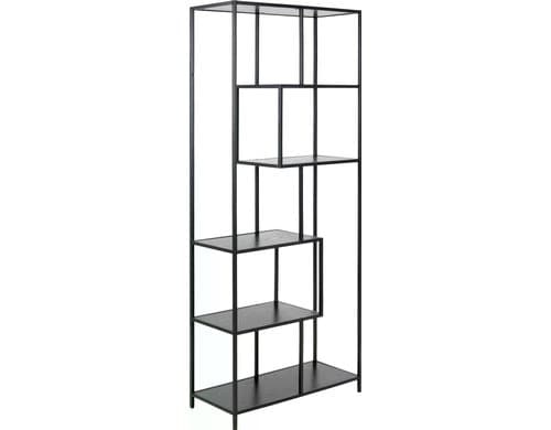 AC Design Bücherregal Seaford MDF/Stahl, 77x35x185 cm, Schwarz Esche