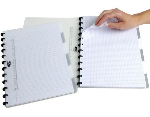 Adoc Ringheft Pap-Ex Bl&Wh mit Register A4, 5 mm kariert