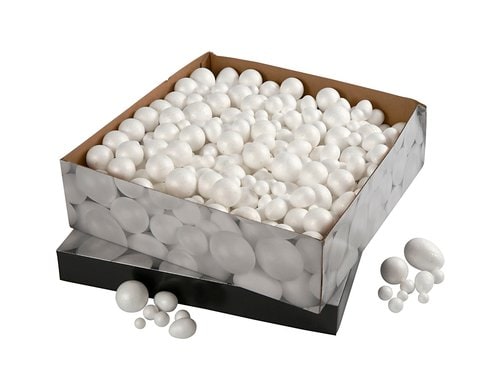Creativ Company Styropor-Kugeln und -Eier Weiss 550 Stk