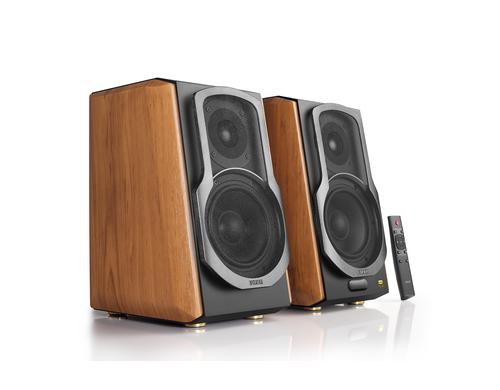 Edifier S1000 MKII, Aktiv Regallautsprecher Holz, Bluetooth, 2xCinch, 1xOptisch, Fernbe