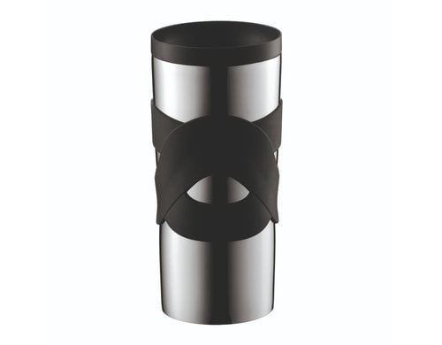 Bodum Travel Mug Doppelwandig Edelstahl, schwarz, 0.35 Liter