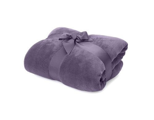 Lumaland Kuscheldecke 240x220cm Lila Coral-Fleece, Waschbar 30C
