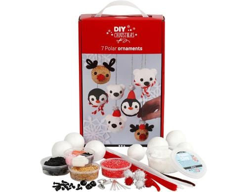 Creativ Company Bastelset Christbaumkugeln Set für 7 Kugeln
