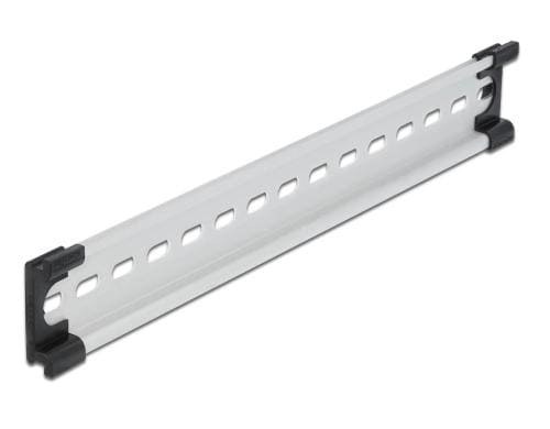 Delock Hutschiene 10, mit Schlitzlöcher 254 x 35 x 7.5mm, Aluminium
