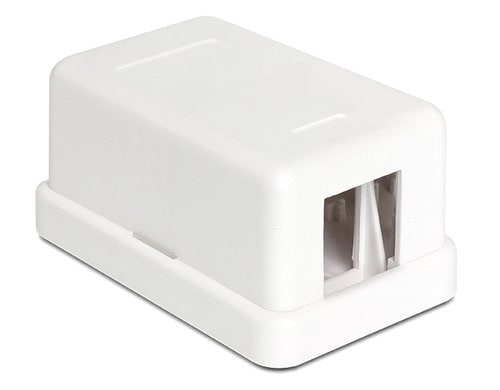 Delock Keystone Leergehäuse 1 Port Kunststoff, weiss