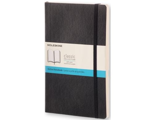 Moleskine Notizbuch Classic A5 Schwarz gepunktet, Softcover