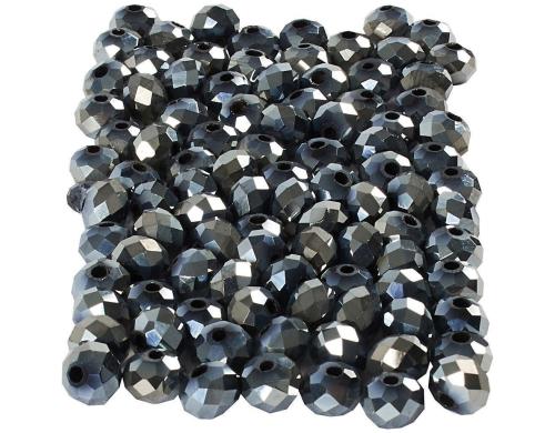 Creativ Company Glasschliffperlen metall, 5x6 mm, Lochgrösse: 1 mm, 100 Stück