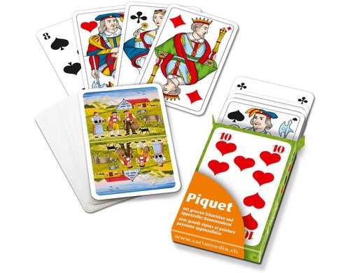 Jasskarten mit Appenzellermotiv (F) Extra grosse Eckzeichen