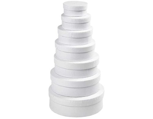 Creativ Company Geschenkkartons rund Weiss 7 Stk
