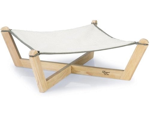 Designed by Lotte Hängematte Gaia Holz Grau, 51 x 51 x 18.5 cm