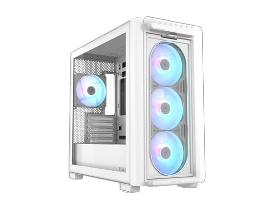ASUS A23 PLUS TG ARGB WHITE M-ITX, mATX, 2x2,5/3,5, 1x2.5
