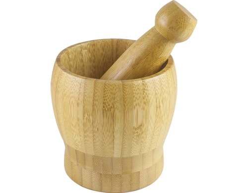 Ibili Mörser aus Bambus 14 cm 10cm, Granit