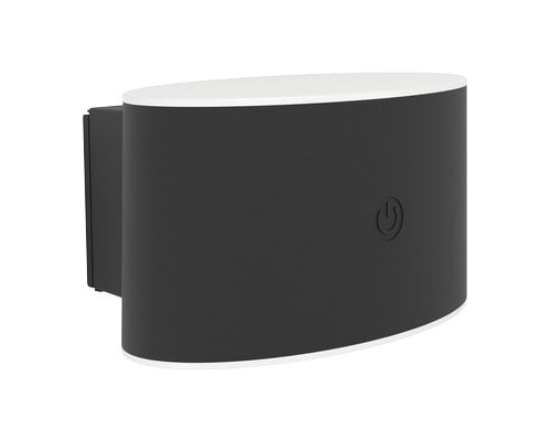 EGLO LED Aussenwandleuchte Valgiano oval mit Touch, schwarz