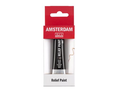 Amsterdam Acrylfarbe Reliefpaint 20ml, Farbe Schwarz