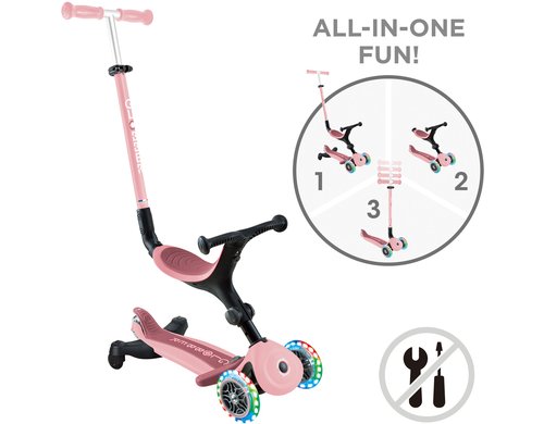 Globber Laufrad / Dreirad GO UP Pastel Pink