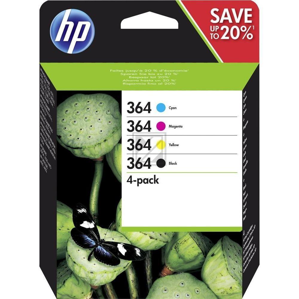 HP Combopack Nr.364 -  (N9J73AE) 3x 3ml + 6ml, Seitenkapazität ~ 300 Seiten