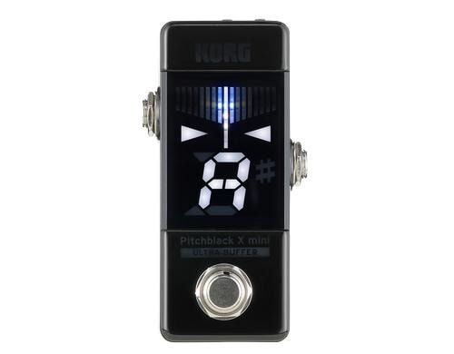 Korg Pitchblack X Mini Stimmgerät, Pedal, schwarz